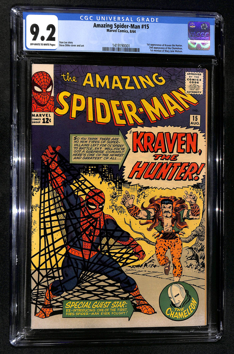 Amazing Spider-Man #15 CGC 9.2 1st Appearance of Kraven the