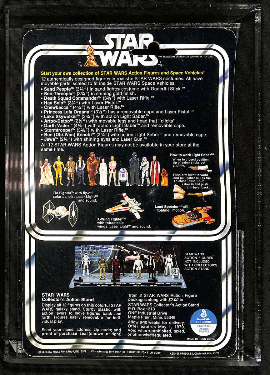 1978 Kenner Star Wars 12 Back A Luke Skywalker Blond Hair AFA 80