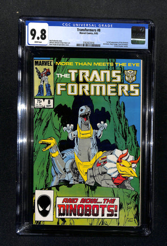 Transformers #8 CGC 9.8 1st Appearance of the Dinobots
