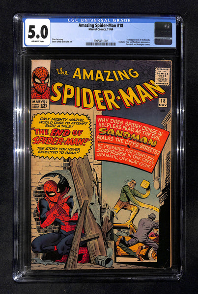 Amazing Spider-Man #18 CGC 5.0 1st appearance of Ned Leeds