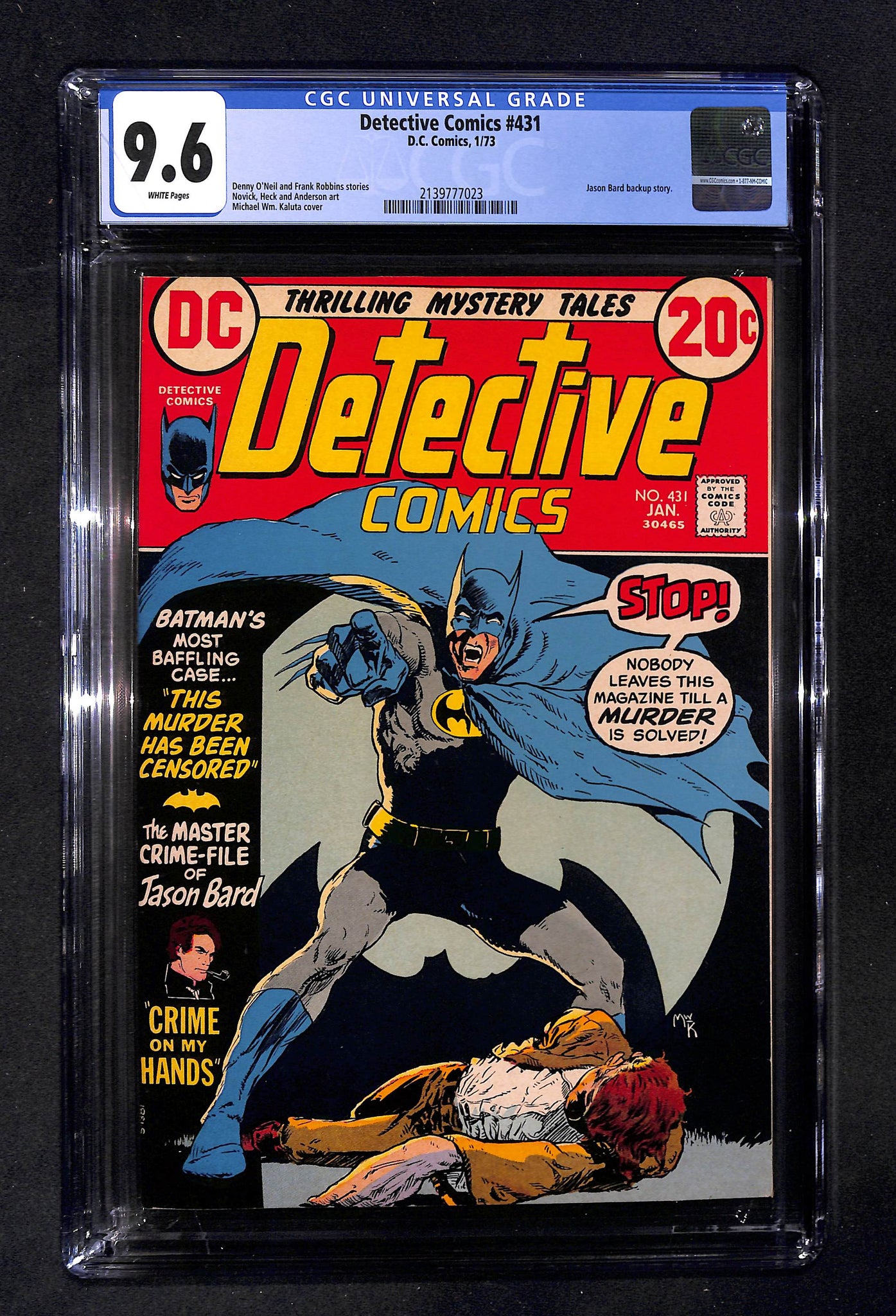 Detective Comics #431 CGC 9.6 Jason Bard backup story