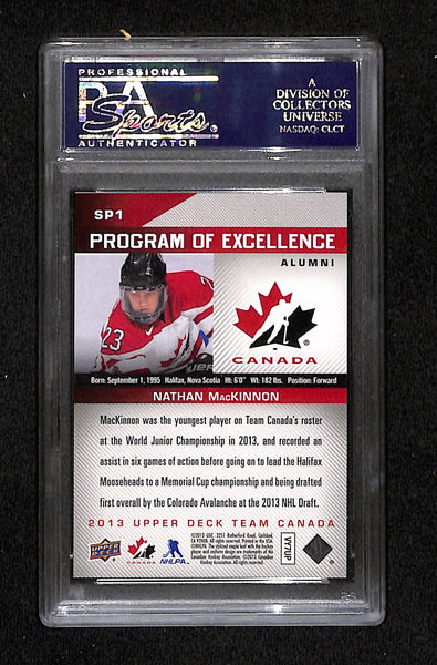 PSA 2013 UPPER DECK TEAM CANADA NATHAN MACKINNON TRADE CARD #SP1 MINT 9