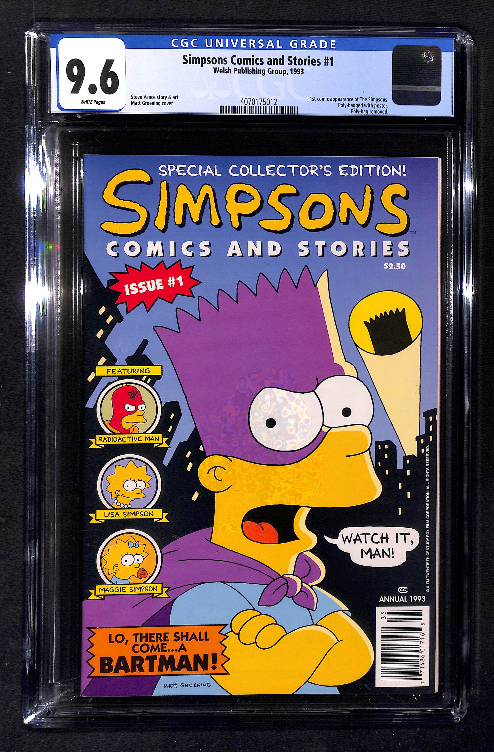 シンプソンズ　コミック　1 創刊号　Simpsons Comics CGC シンプソンズ コミック 1 創刊号 Simpsons Comics CGC