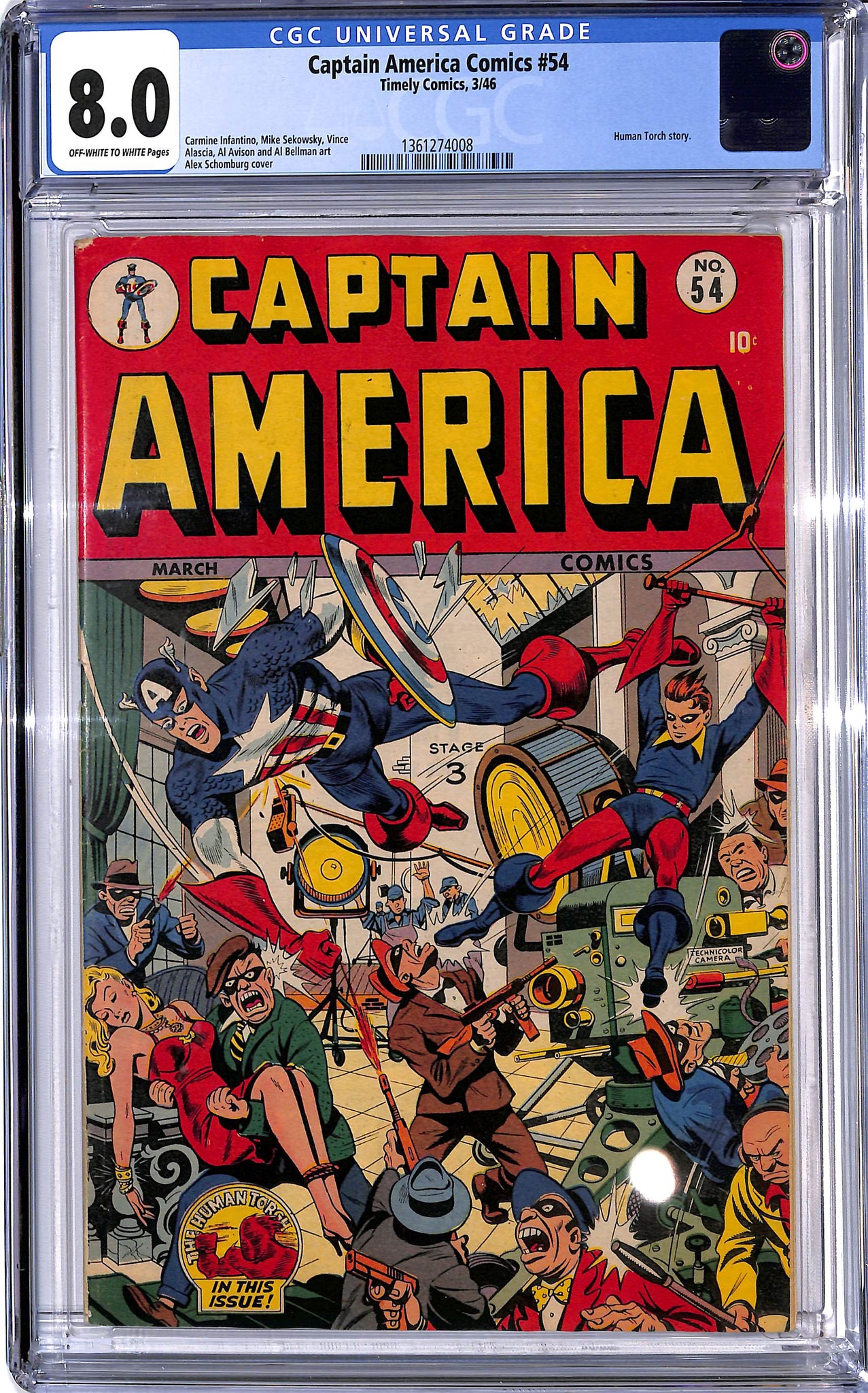 Captain America Comics #54 CGC 8.0