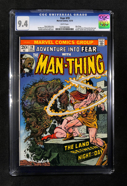 Fear #19 CGC 9.4 Man-Thing 1st Appearance Of Howard The Duck