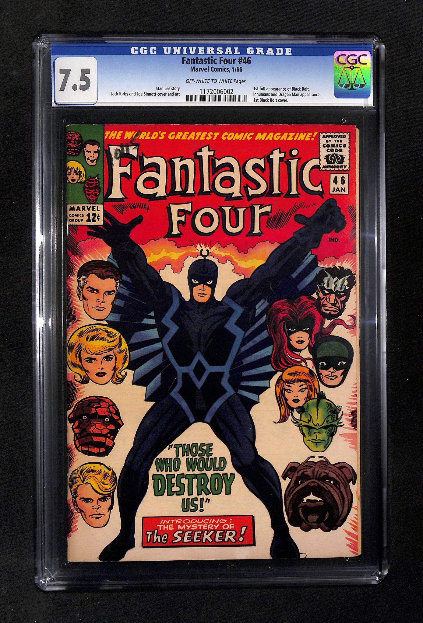 Fantastic Four #46 CGC 7.5 1st Black Bolt cover