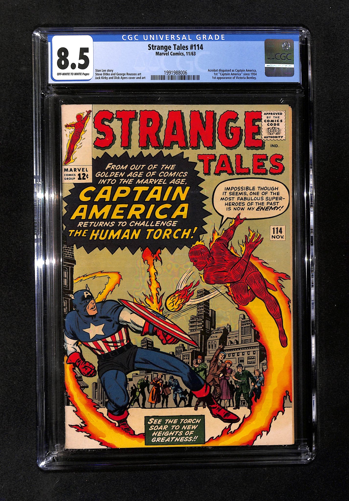 Strange Tales #114 CGC 8.5 Acrobat disguised as Captain America