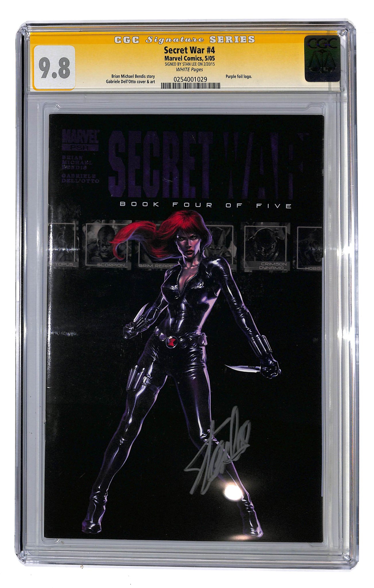 Secret War #4 CGC 9.8 Signature Series Signed by Stan Lee