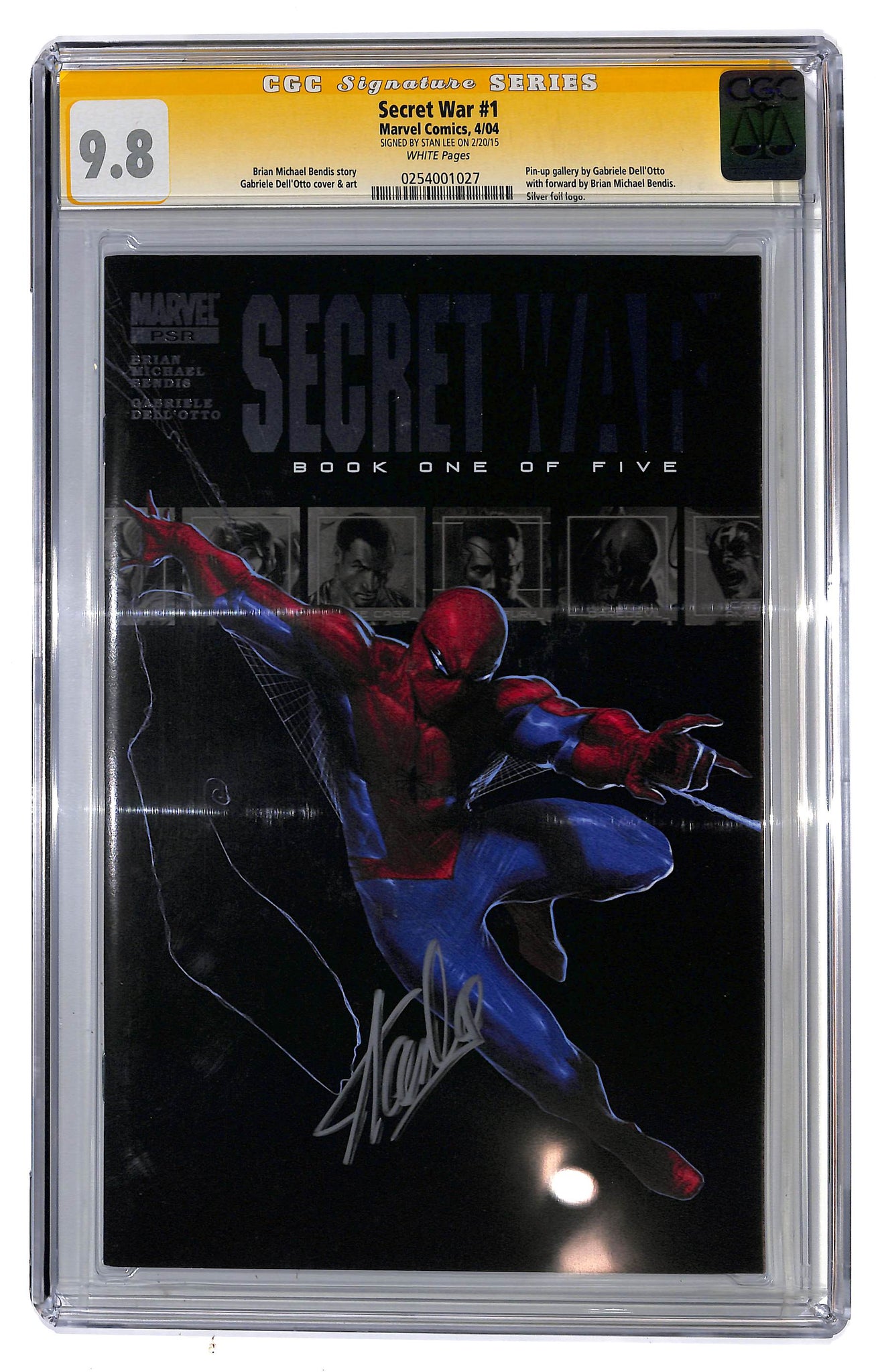 Secret War #1 CGC 9.8 Sig Series Signed By Stan Lee