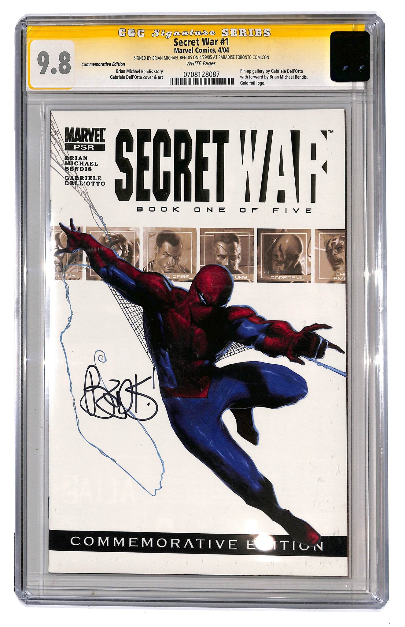Secret War #1 CGC 9.8 Sig Series Brian Michael Bendis Toronto ComicCon
