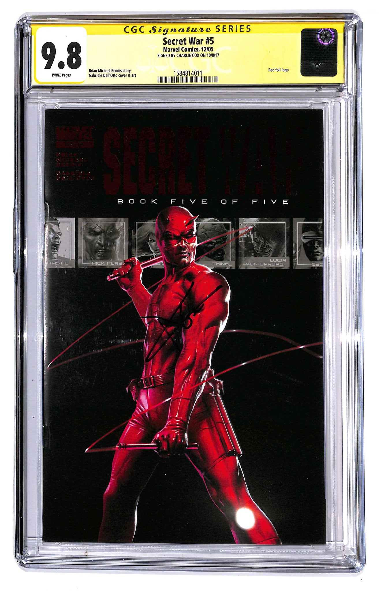 Secret War #5 CGC 9.8 Sig Series Charlie Cox