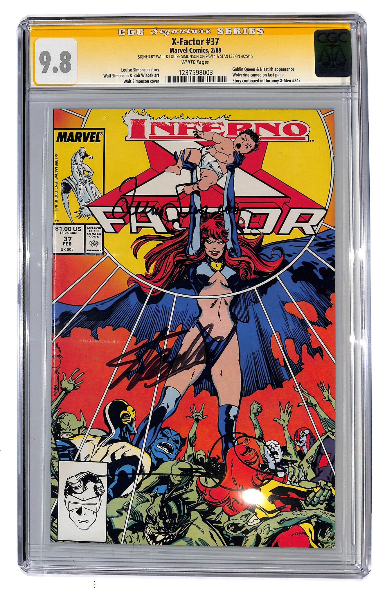 X-Factor #37 CGC 9.8 Sig Series 3 Sigs, Stan Lee