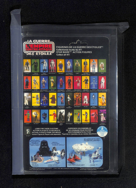 1980 Kenner Canada Star Wars ESB 41 Back-B Han Solo Clear Bubble AFA 75 EX+/NM