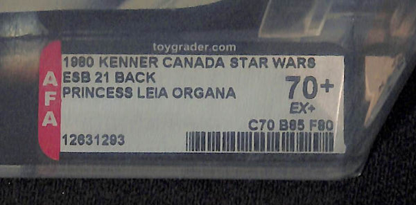 1980 Kenner Canada Star Wars ESB 21 Back Princess Leia Organa 70+ EX+