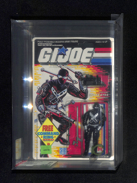 1989 Hasbro GI Joe Series 8/34 Snake Eyes W/Command Ring AFA 80 NM