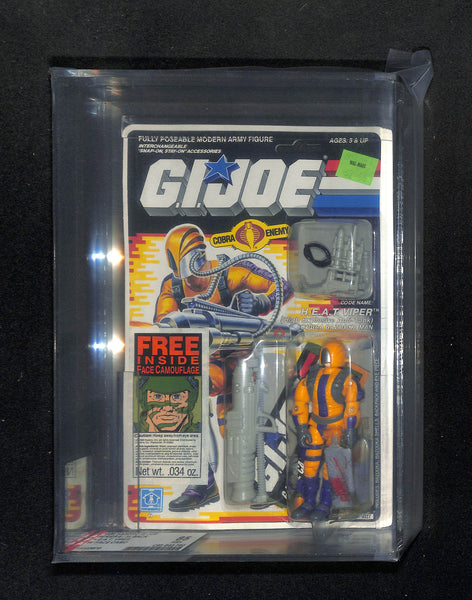 1989 Hasbro GI Joe Series 8/34 Back H.E.AT Viper W/Face Camo AFA 85 NM+