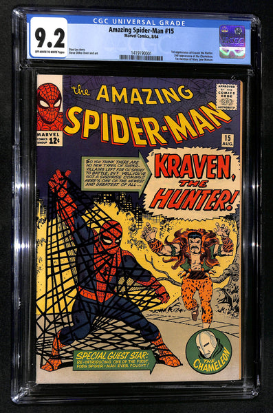 Amazing Spider-Man #15 CGC 9.2 1st Appearance of Kraven the Hunter