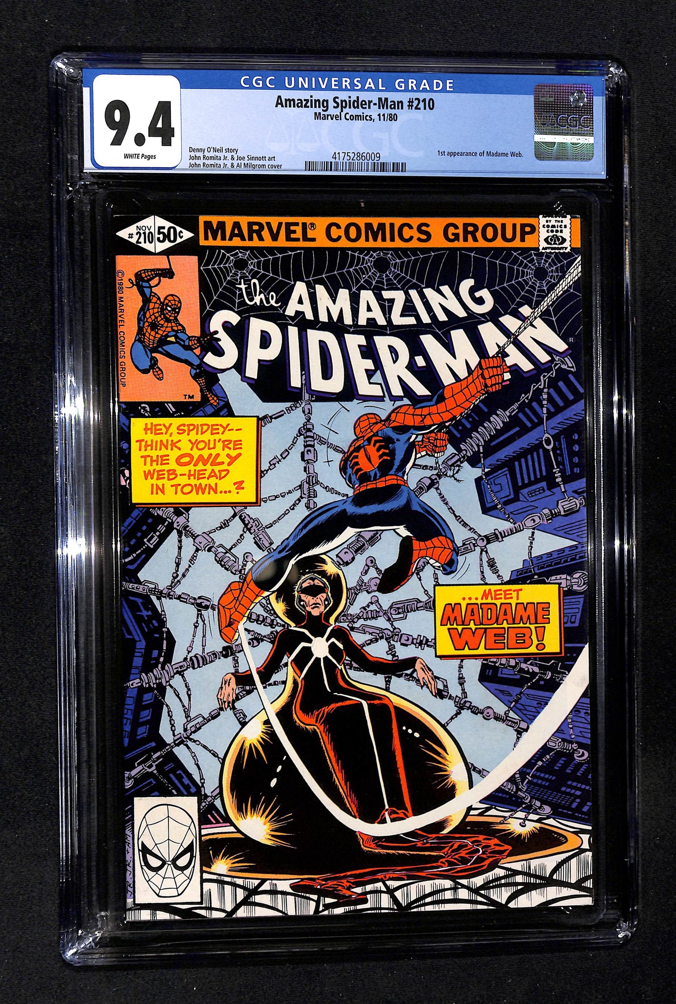 Amazing Spider-Man #210 CGC 9.4 1st Appearance Madame Web