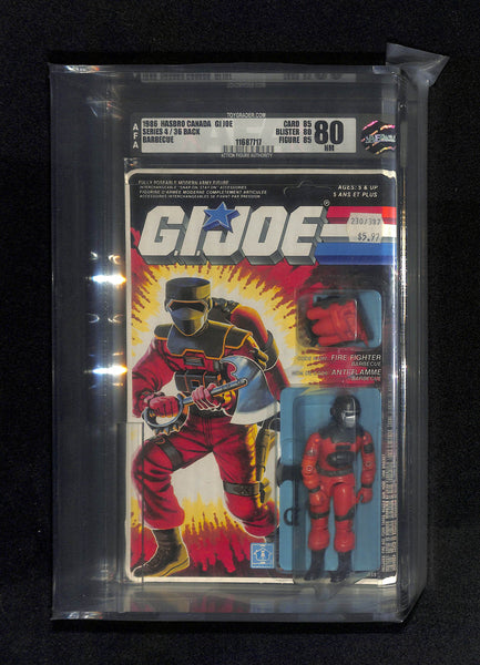 1986 Hasbro Canada GI Joe Series 4/36 Back Barbecue AFA 80 NM