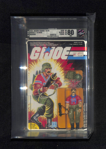 1985 Hasbro Canada GI Joe Series 4/34 Back Bazooka AFA 80 NM