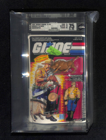 1989 Hasbro Canada GI Joe Series 8/34 Back Gnawgahyde AFA 75 EX+/NM