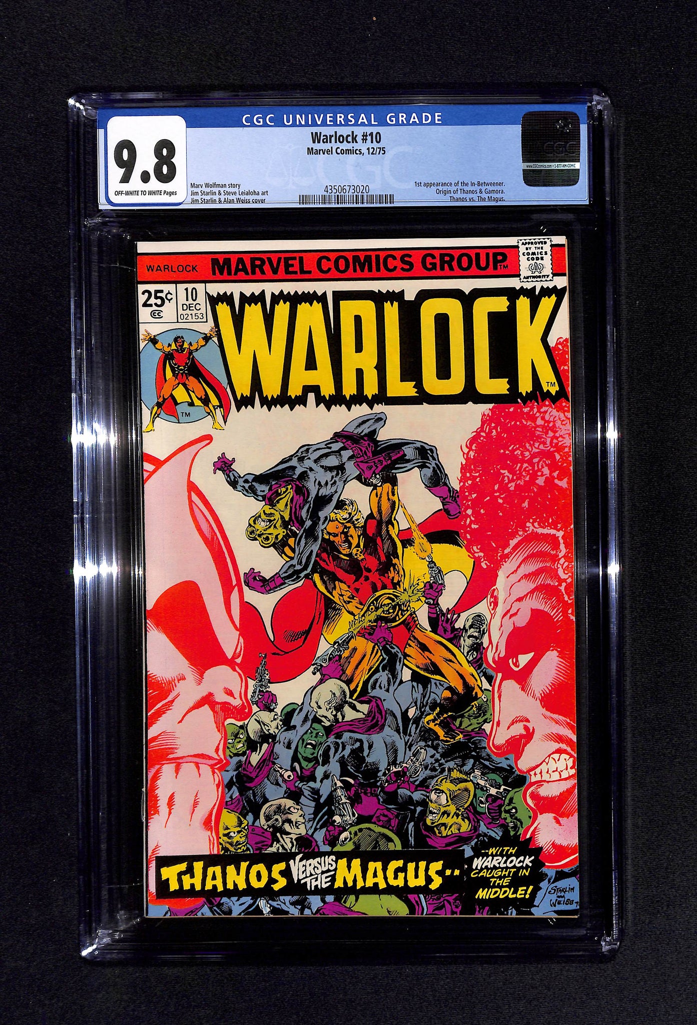 Warlock #10 CGC 9.8 1st Betweener, Origin of Thanos and Gamora