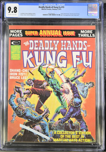 Deadly Hands of Kung Fu #15 CGC 9.8 ManThing appearance Nick Cardy cover