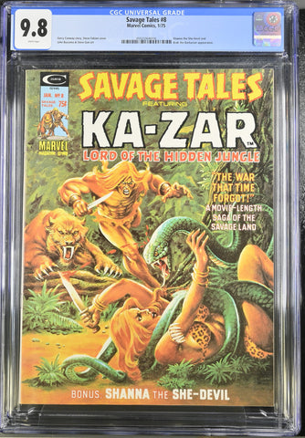 Savage Tales #8 CGC 9.8 Brak the Barbarian appearance