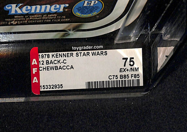 Star Wars Chewbacca AFA 75 Kenner 1978 12 Back-C