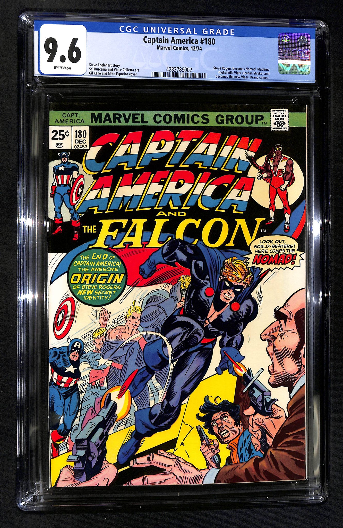 Captain America #180 CGC 9.6 Steve Rogers Becomes Nomad