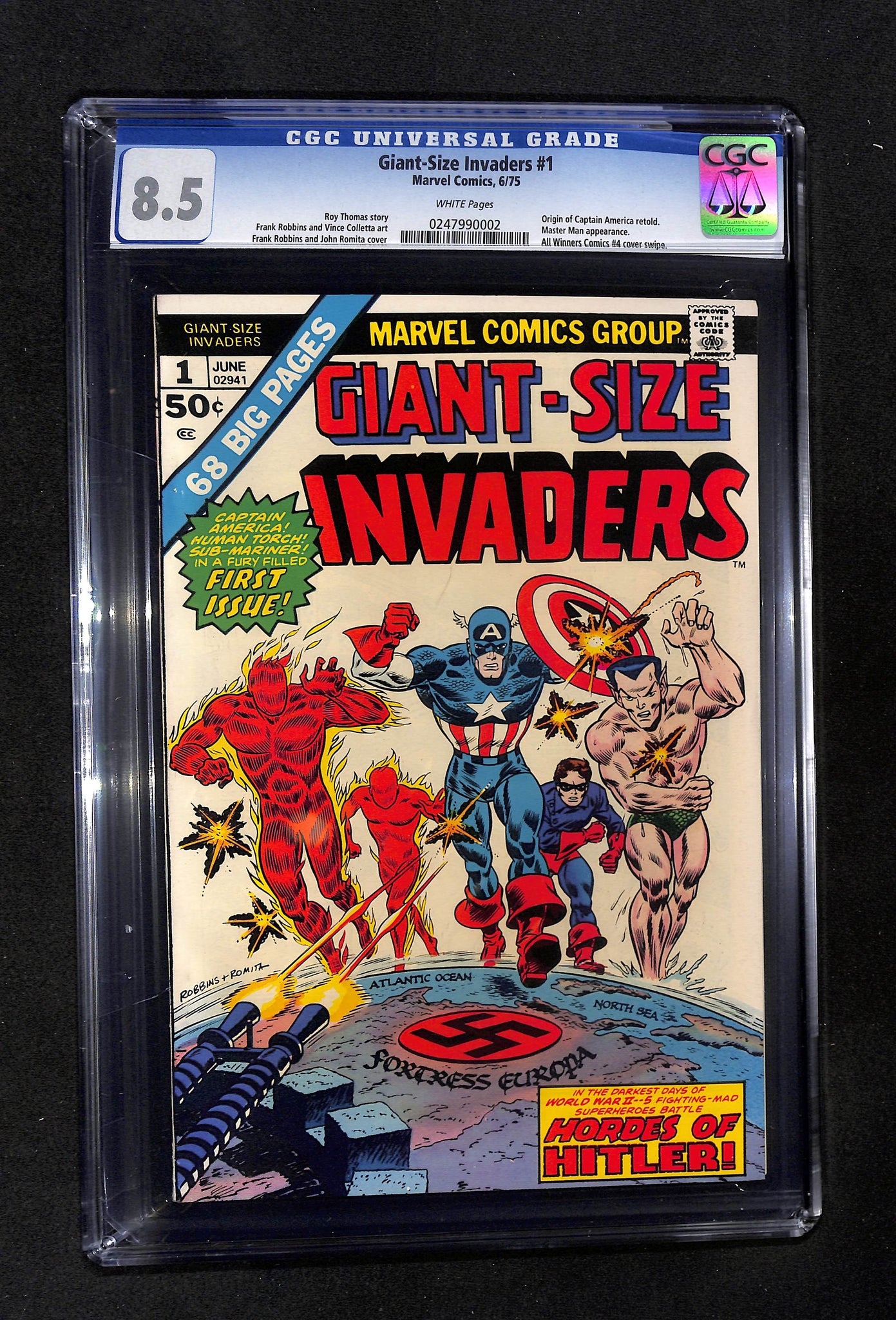 Giant-Size Invaders #1 CGC 8.5 Origin of Captain America Retold
