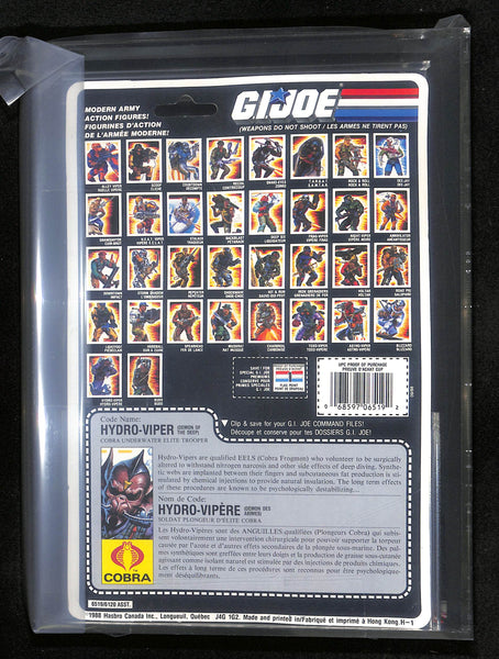 1989 Hasbro Canada G.I. Joe Series 7 / 34 Back Hydro Viper AFA 80