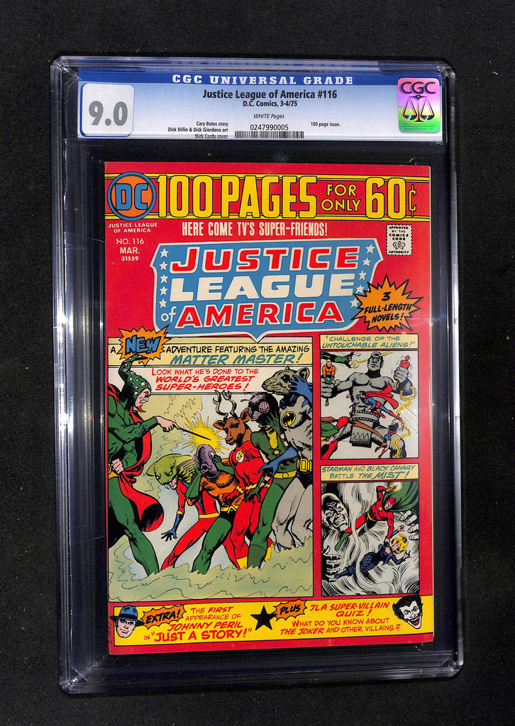 Justice League of America #116 CGC 9.0