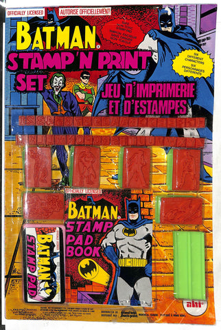 Batman Stamp'n Print Set Moc Canadian Ahi 1977 Grand Toys