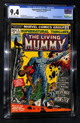 Supernatural Thrillers #5 CGC 9.4 Origin & 1st Appearance of the Living Mummy