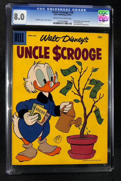Uncle Scrooge #18 CGC 8.0 Gyro Gearloose Back-Up Story
