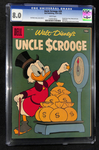 Uncle Scrooge #20 CGC 8.0 Gyro Gearloose Back-Up Story by Carl Barks