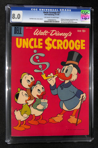 Uncle Scrooge #27 CGC 8.0 Gyro Gearloose Backup