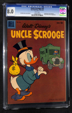 Uncle Scrooge #32 CGC 8.0 Carl Barks Art