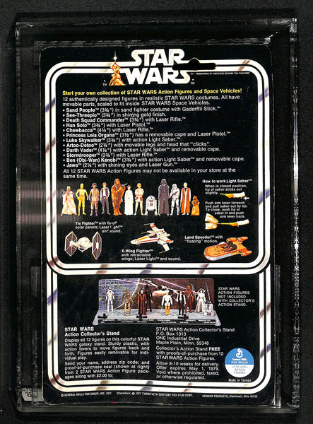 1978 Kenner Star Wars 12 Back-B Darth Vader AFA 80 Y-NM