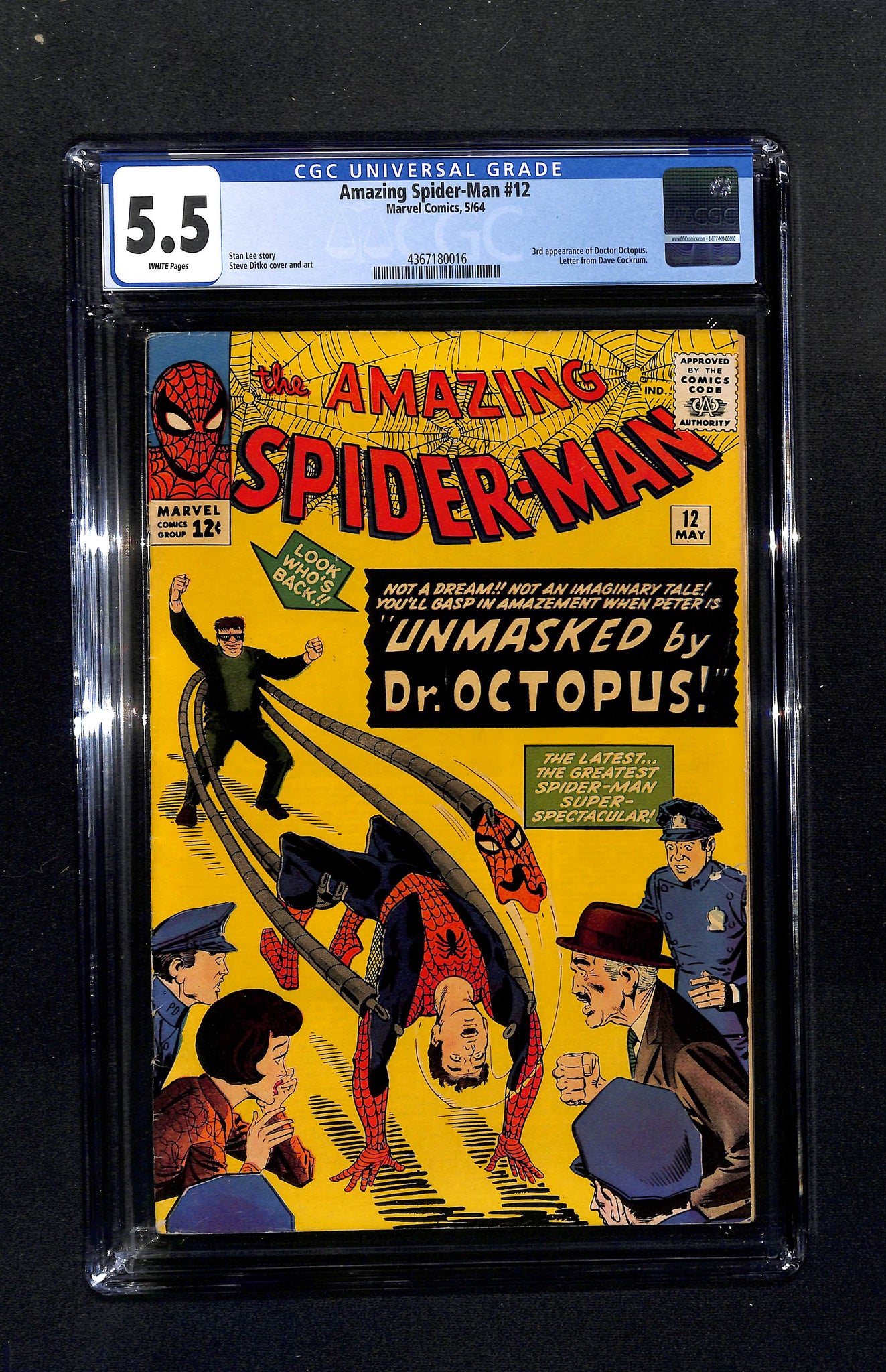 Amazing Spider-Man #12 CGC 5.5 3rd Appearance Doctor Octopus
