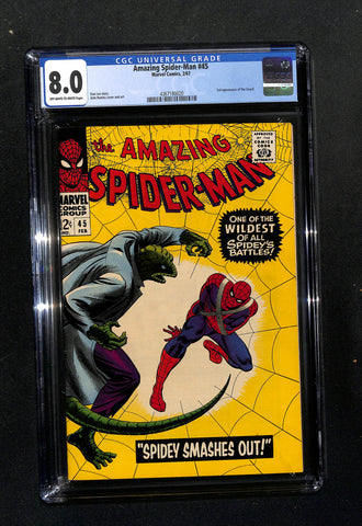 Amazing Spider-Man #45 CGC 8.0 3rd Appearance of the Lizard