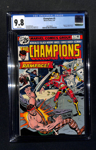 Champions #5 CGC 9.8 Origin and 1st Appearance Rampage