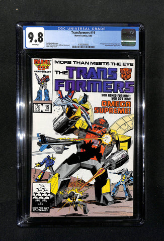 Transformers #19 CGC 9.8 1st Appearance Omega Supreme
