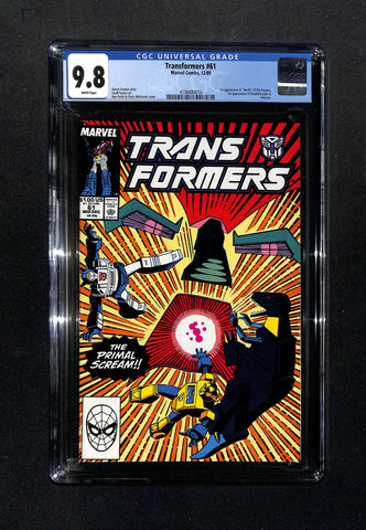 Transformers #61 CGC 9.8 1st Appearance and Death of the Keeper