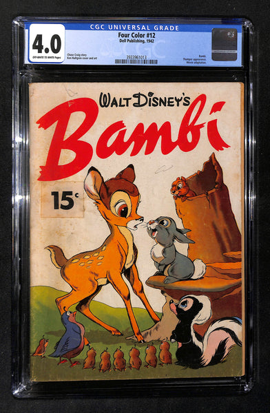 Four Color #12 CGC 4.0 Bambi Movie adaptation