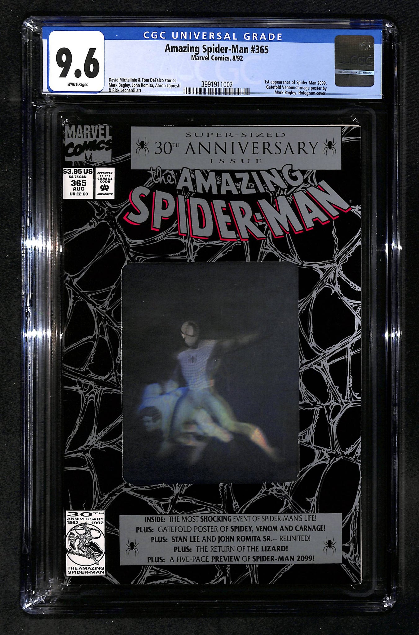 Amazing Spider-Man #365 CGC 9.6 1st appearance of Spider-Man 2099