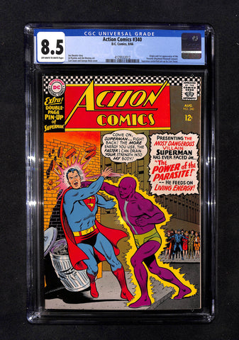 Action Comics #340 CGC 8.5 Origin and 1st Appearance of the Parasite