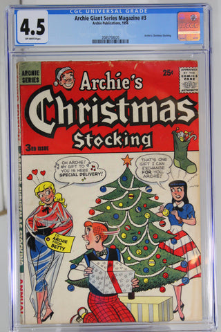 Archie Giant Series Magazine #3 CGC 4.5, Archie's Christmas Stocking