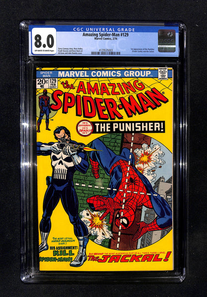 Amazing Spider-Man #129 CGC 8.0 1st Appearance of the Punisher